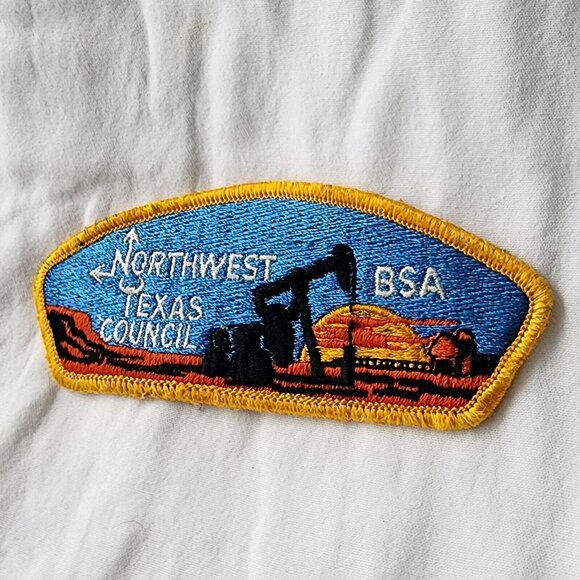 Northwest Texas Council Boy Scout of America BSA Vintage 1980s Embroidered Patch - Picture 2 of 4